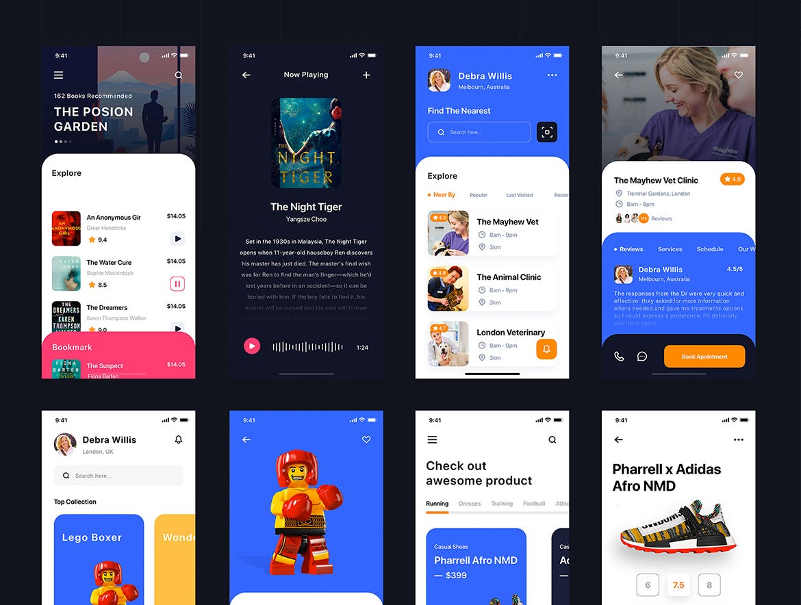 移动支付生活APP应用UI交互界面设计XD模板 BARIUM – Multipurpose Card-based_ADOBE XD插图(6)