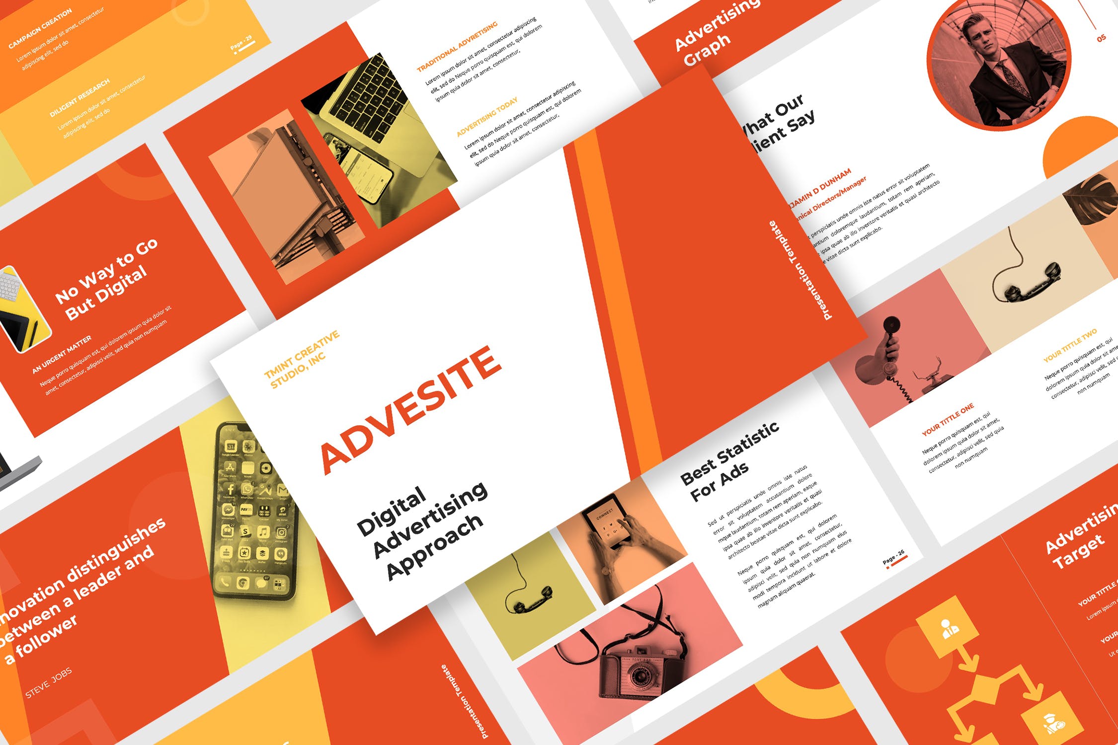 广告业务&市场营销主题业务介绍/工作报告素材库精选PPT模板 Adversite – Powerpoint Presentation插图