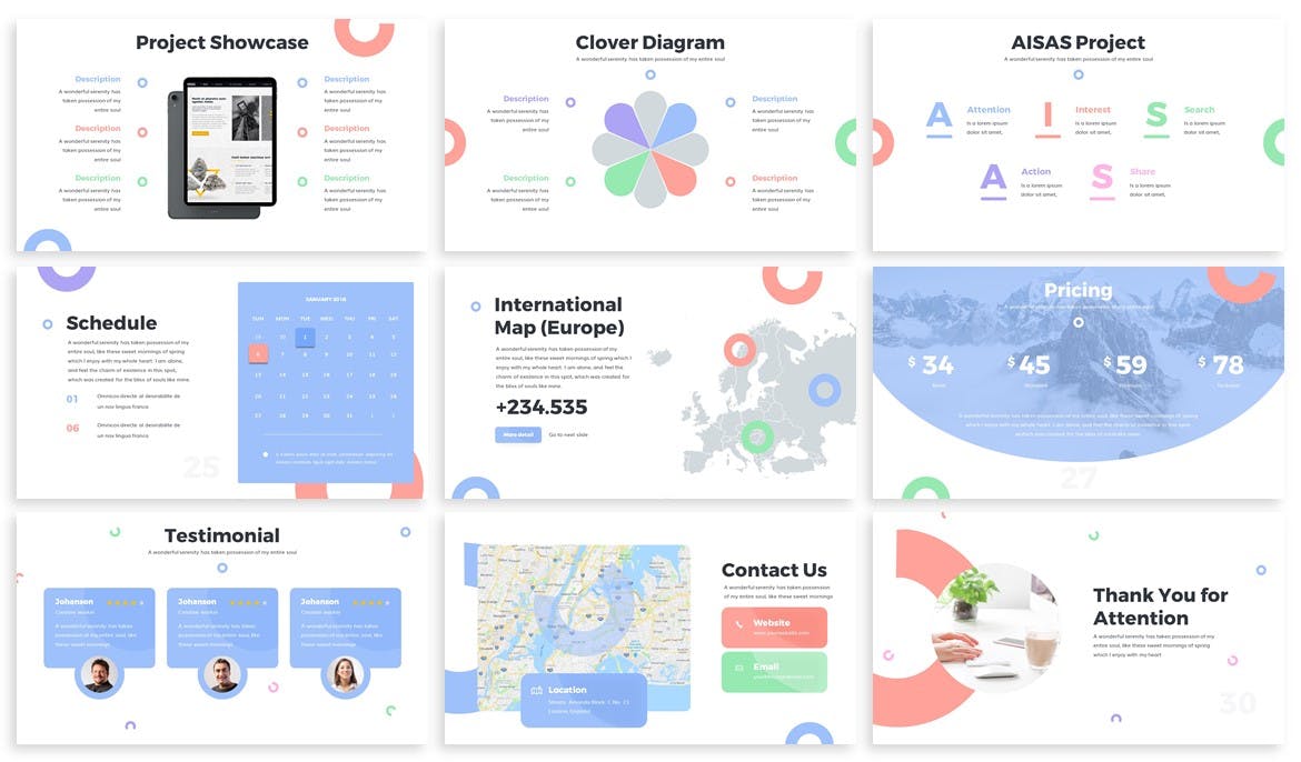 项目融资方案报告素材库精选Keynote模板模板 Personal – Portfolio Keynote Template插图(3)