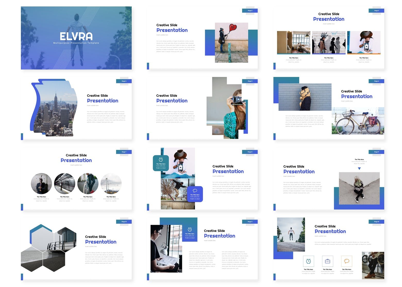 Keynote创意信息图表风格演示文稿模板 Elvra – Keynote Template插图(1)
