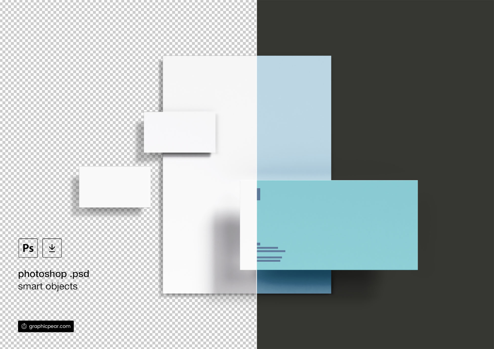 基础办公用品企业品牌VI设计预览样机模板 Basic Branding Mockup插图(1)