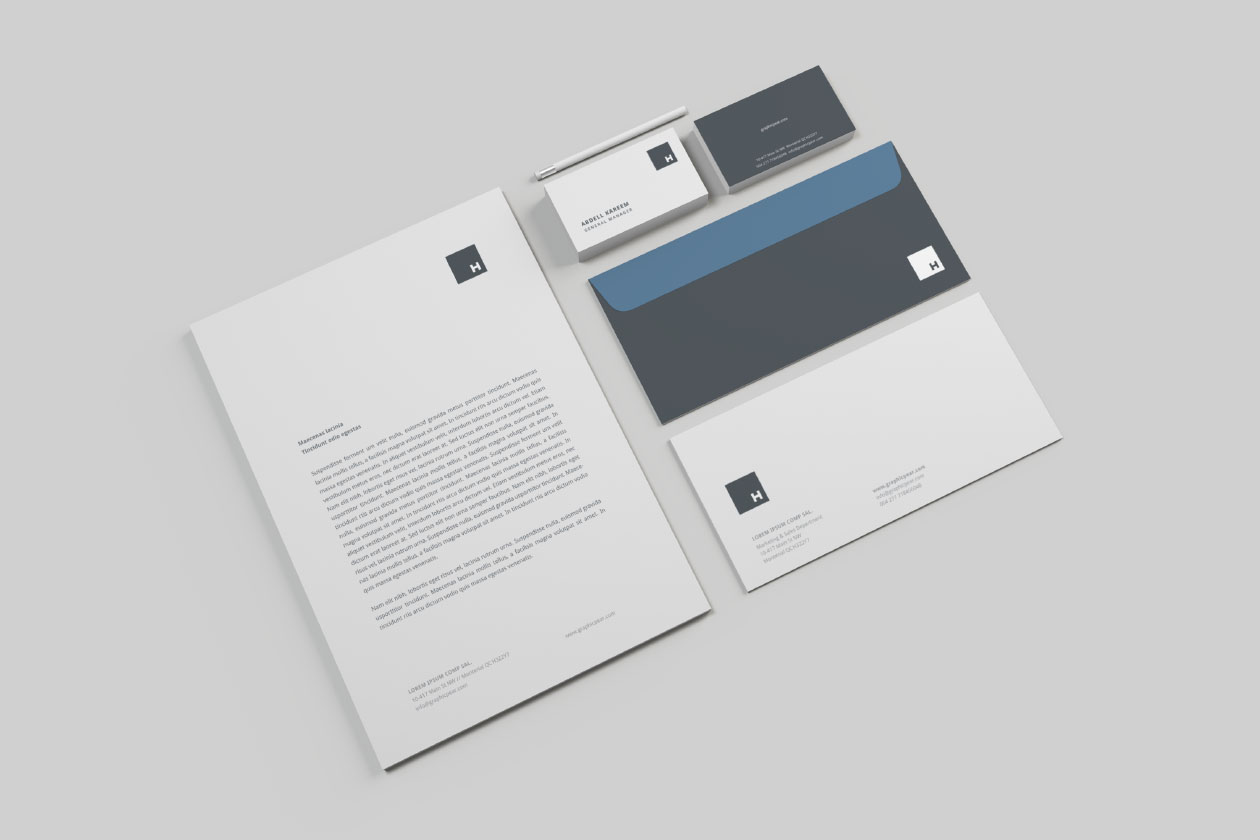 品牌VI设计效果预览办公用品样机模板 Professional Stationery Mockup插图(1)