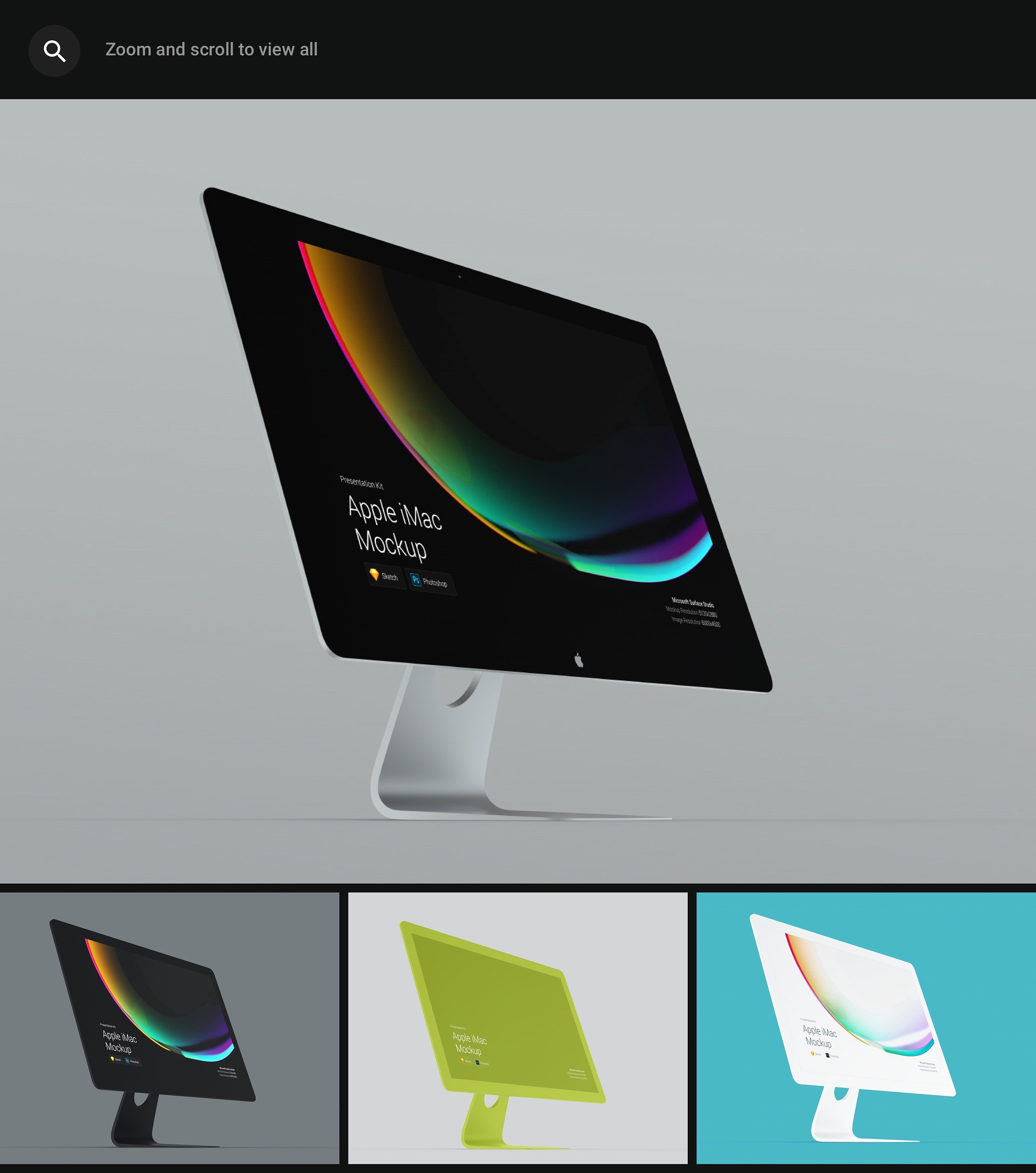 精美多彩全新iMac Pro，iMac展示模型Mockups样机下载插图(11)