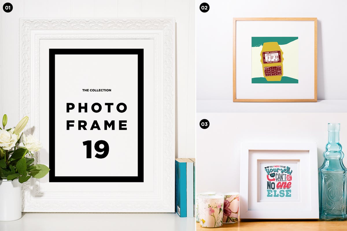 艺术作品画框相框样机合集 Photo frame mockup collection插图
