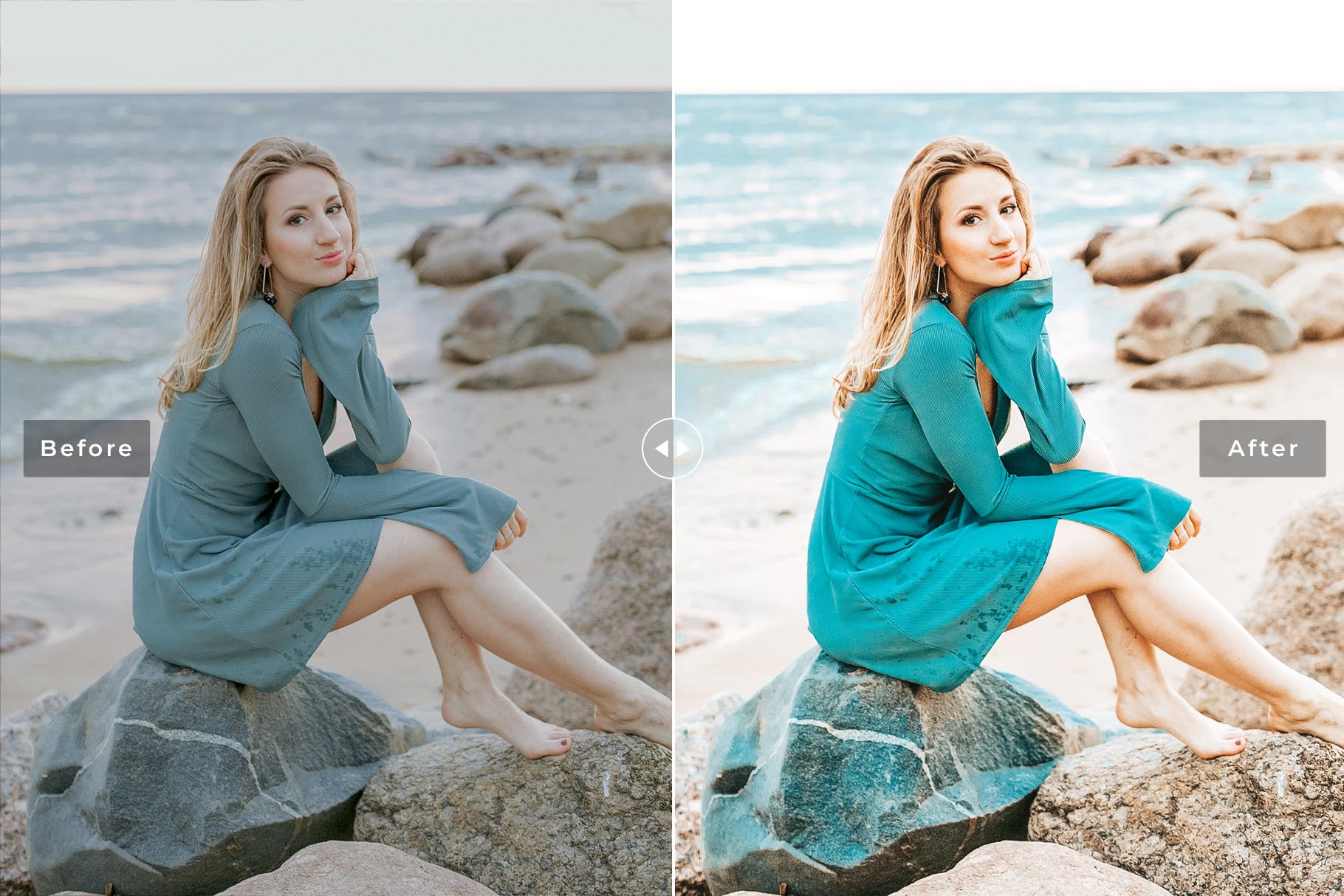 沙滩人物摄影后期调色Lightroom预设 Sea Wind Mobile & Desktop Lightroom Presets插图(1)