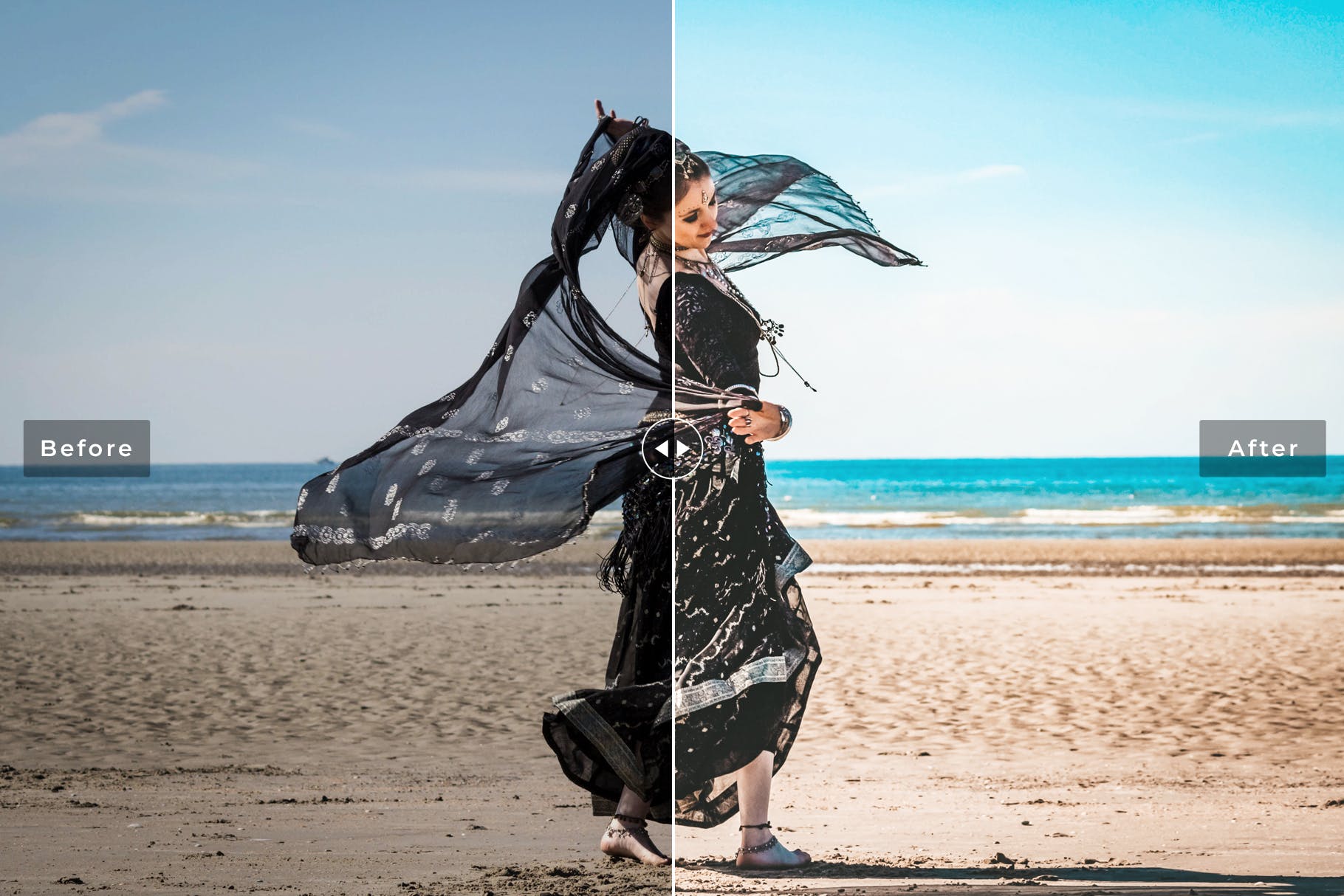 沙滩人物摄影后期调色Lightroom预设 Sea Wind Mobile & Desktop Lightroom Presets插图(2)
