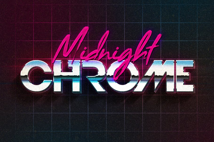 80s年代风格文本风格图层样式 80s Text Effects Minibundle插图(3)