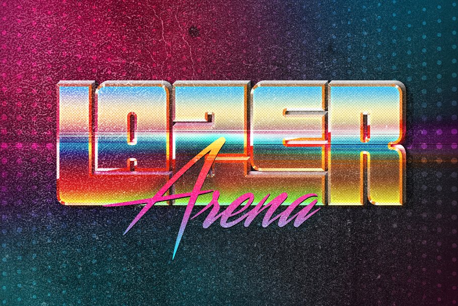 80s年代风格文本风格图层样式 80s Text Effects Minibundle插图(12)