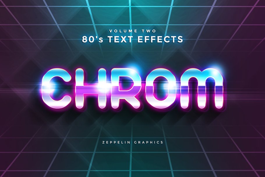 80s年代风格文本风格图层样式 80s Text Effects Minibundle插图(13)