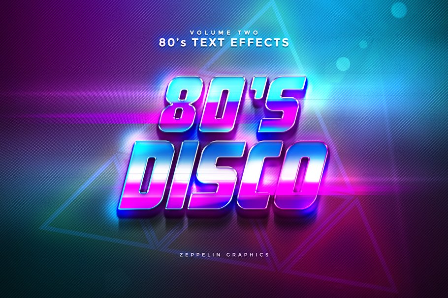 80s年代风格文本风格图层样式 80s Text Effects Minibundle插图(14)