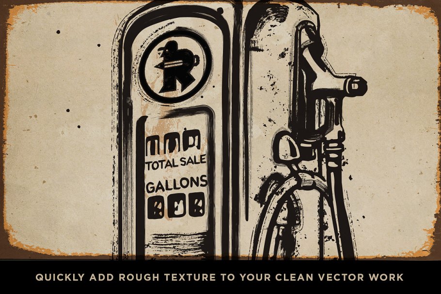 燃料汽油污垢AI笔刷 Fuel Station | Vector Grime Brushes插图(2)