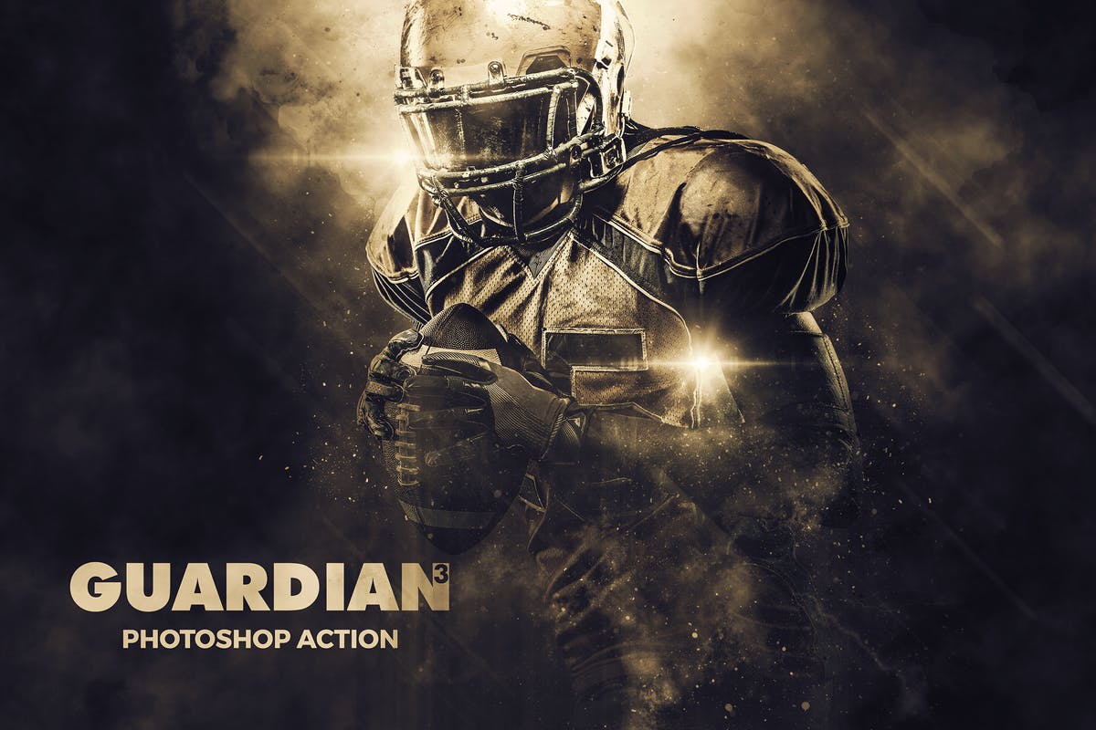 炫酷光效粒子背景电影风海报特效设计PS动作 Guardian 3 Photoshop Action插图