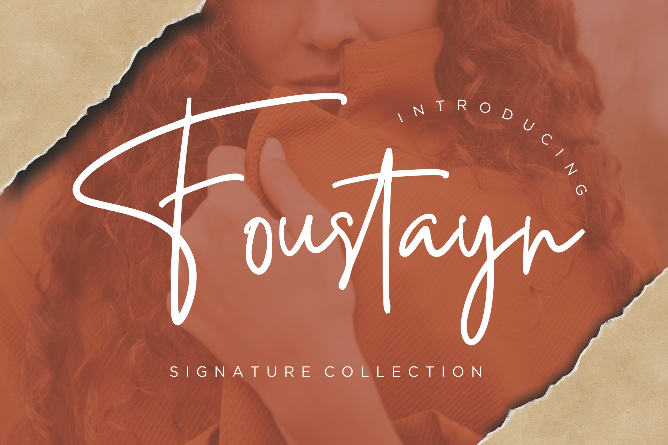 粗笔画英文签名草书字体下载 Foustayn Signature Collection插图