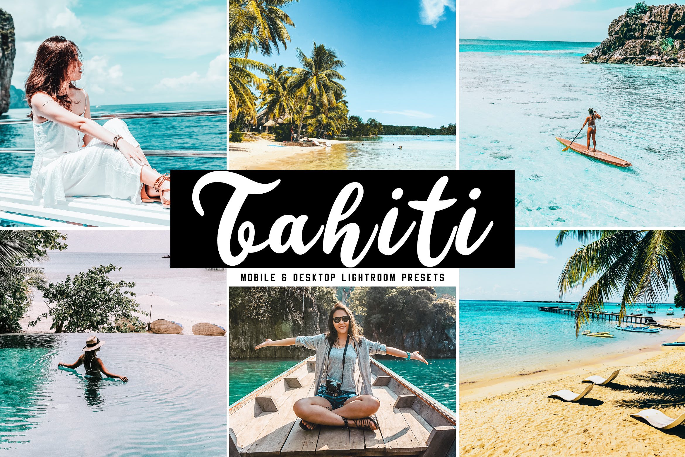海边沙滩摄影专业Lightroom调色预设 Tahiti Mobile & Desktop Lightroom Presets插图