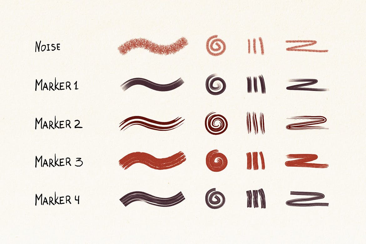Affinity Designer软件矢量绘画笔刷下载 Hand Drawn Brushes for Affinity Designer插图(3)