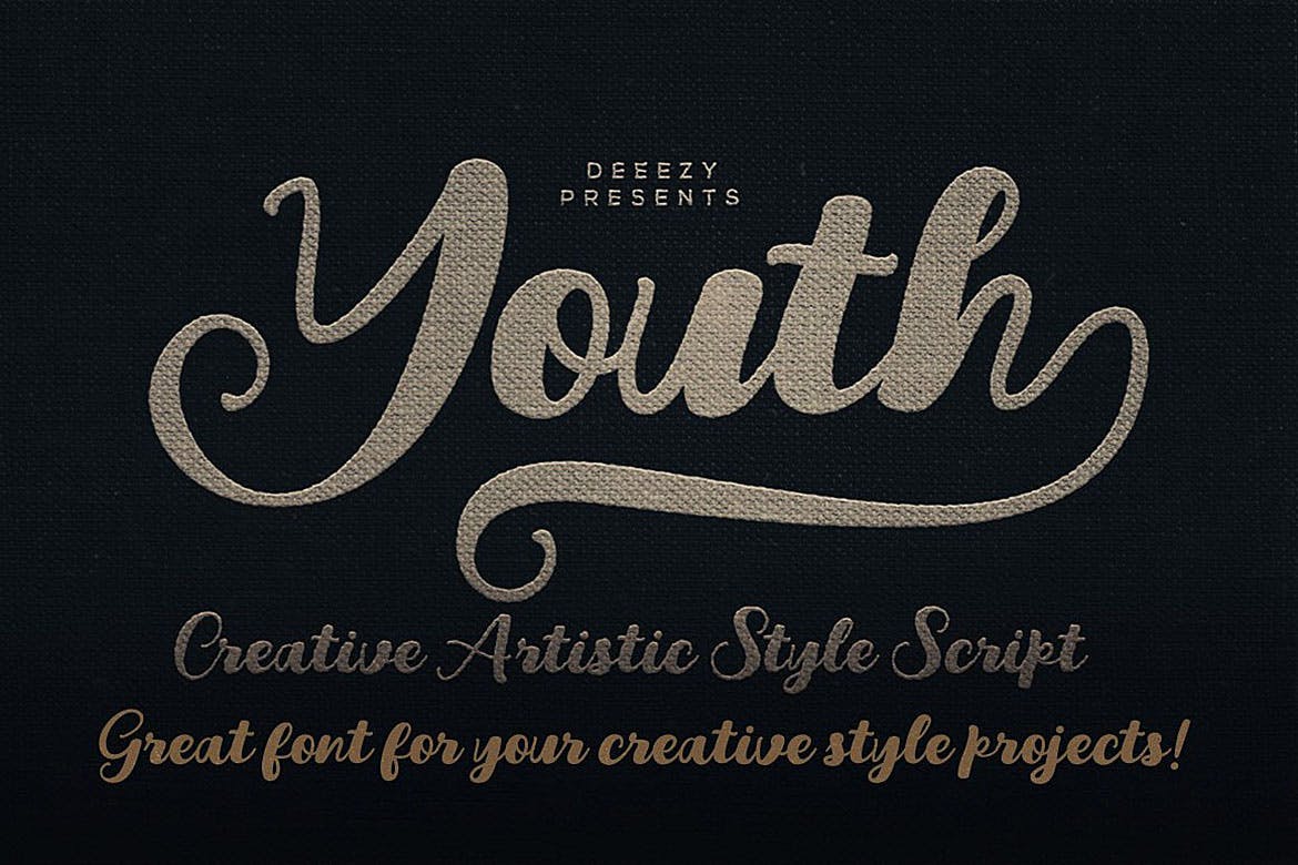 创意英文书法粗体字体下载 Youth Script Font插图