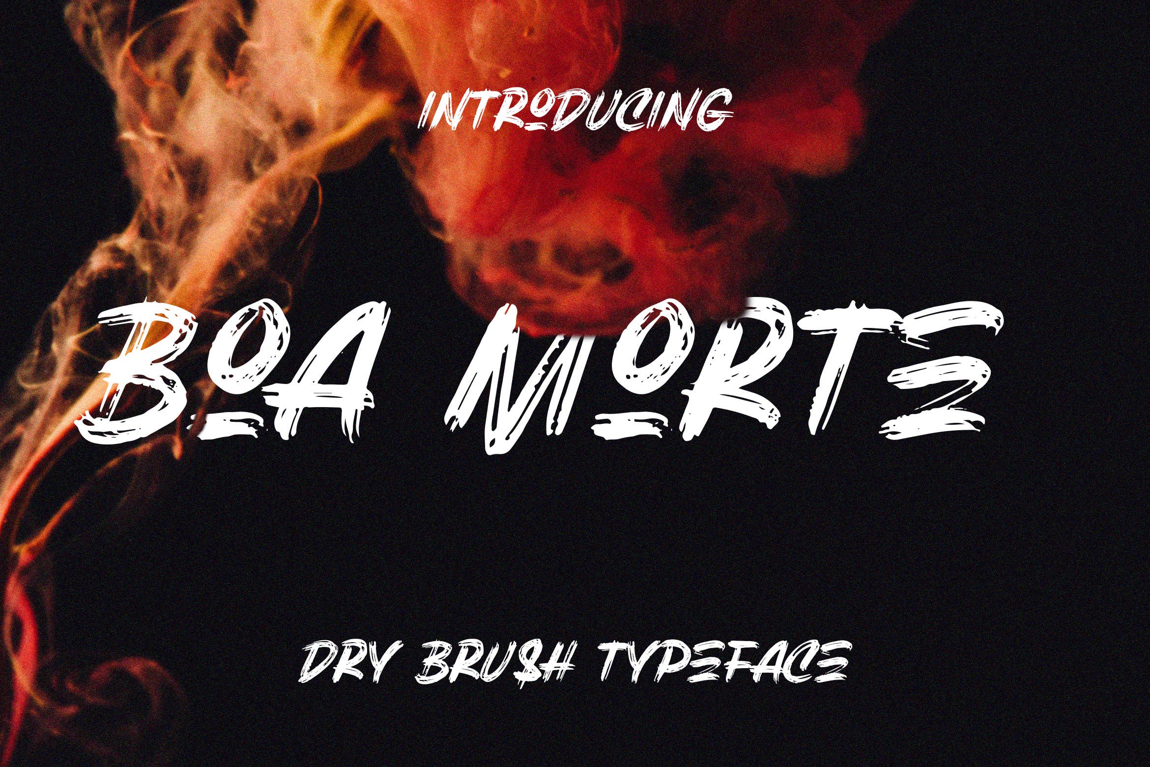 独特粗体干笔刷英文书法字体 Boa Morte Bold Handbrush Font插图