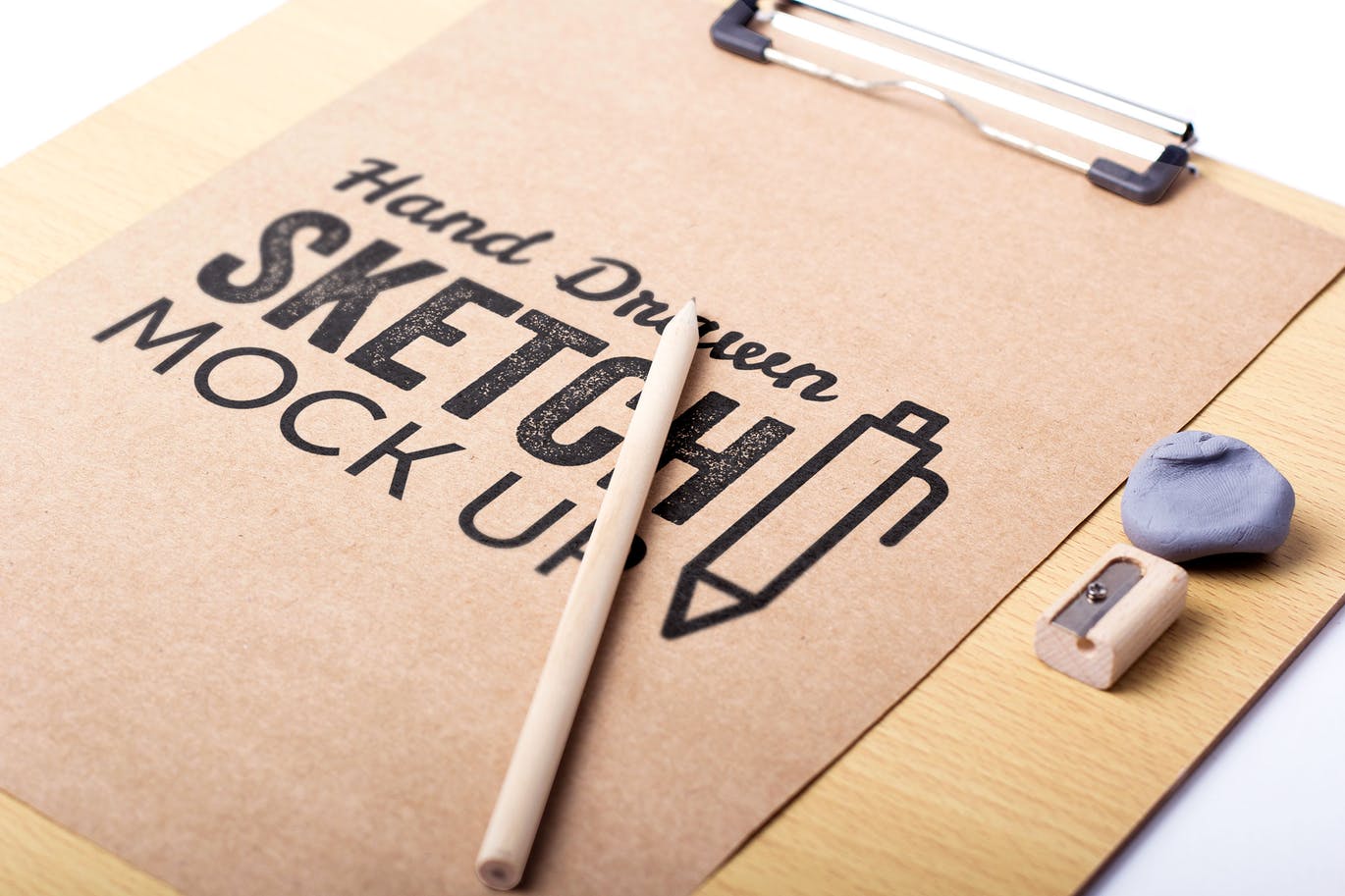 素描绘画作品预览样机模板#2 Sketch And Drawing Mockup Template #2插图