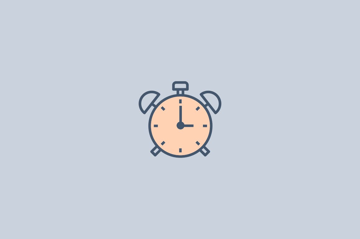 15枚时间主题矢量图标 15 Time Icons插图(2)