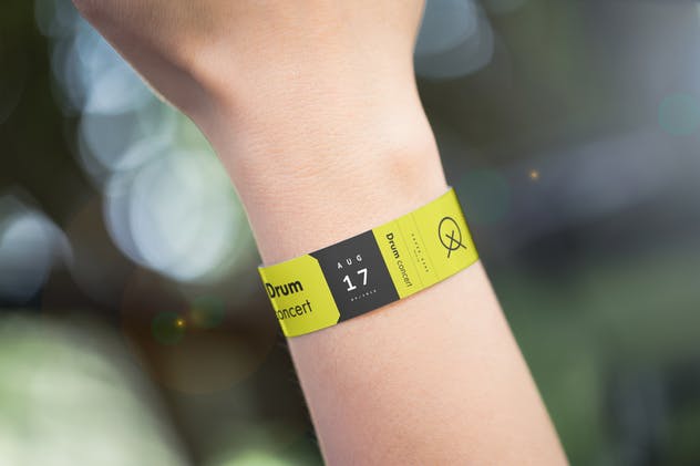 纸质手环腕带样机模板V2 Paper Band Mock-up 2插图(7)