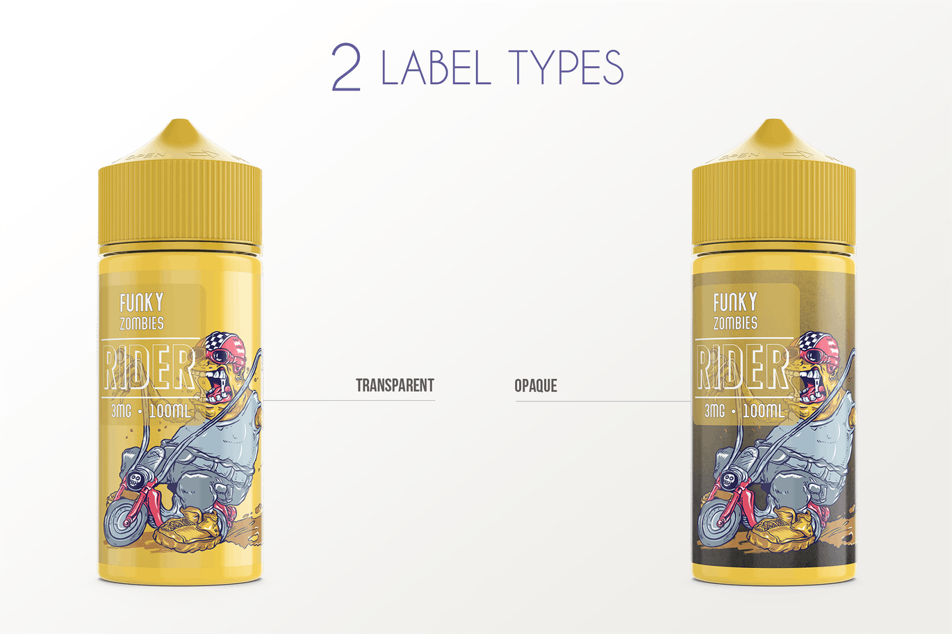 果味型电子烟烟油瓶外观设计模板 eLiquid Bottle Mockup v 100ml-B插图(2)