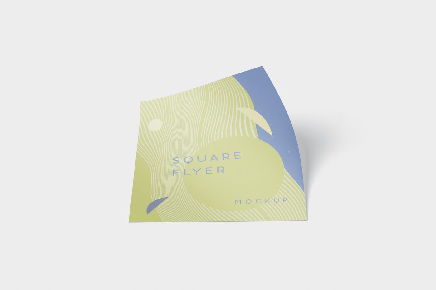 方形企业宣传单设计效果图样机 Square Flyer Mock-Up插图(2)