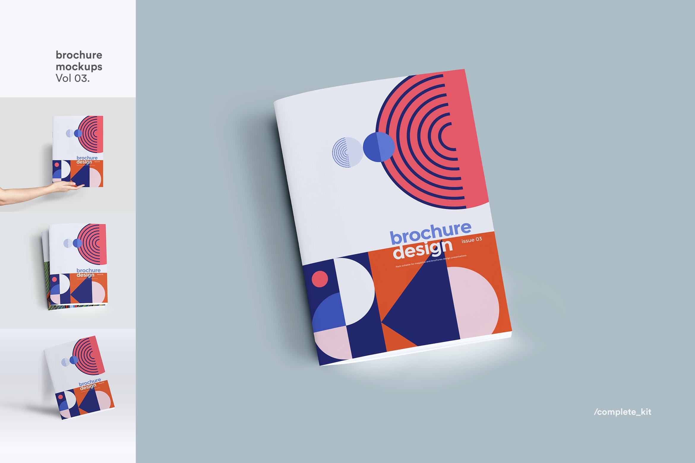 企业品牌画册/宣传册封面设计效果图样机素材库精选 Brochure Mockup插图