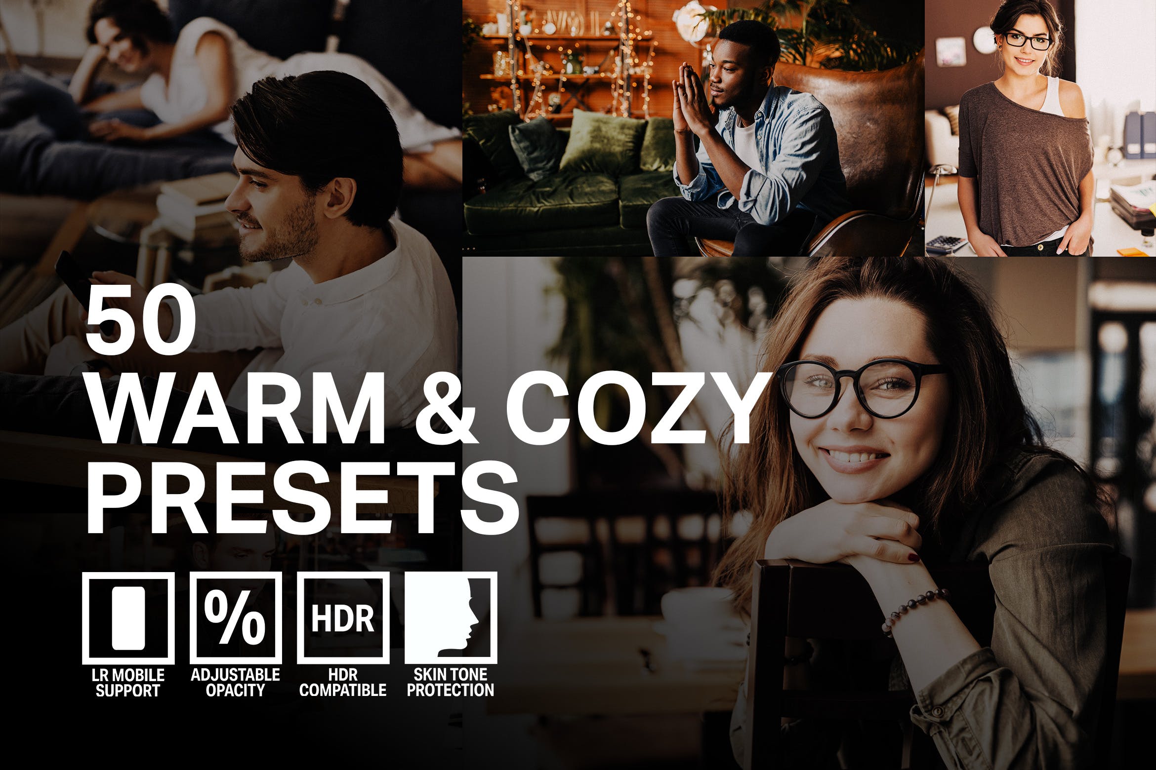50个温馨舒适风格Lightroom调色预设 50 Warm & Cozy Lightroom Presets插图