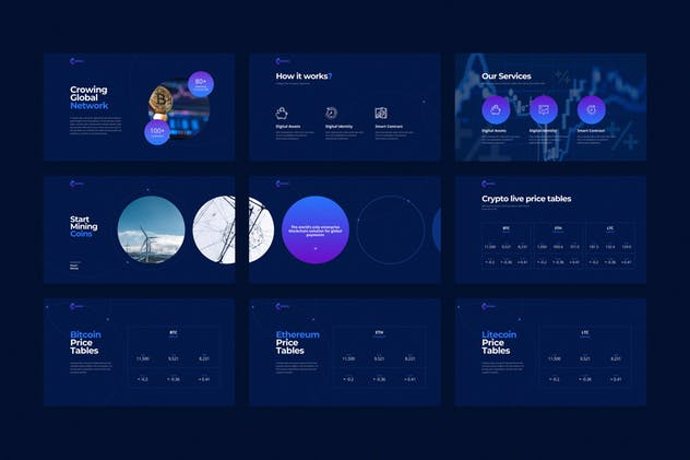 比特币加密货币投资金融PPT幻灯片演示模板 CRYPTO Powerpoint Template插图(3)