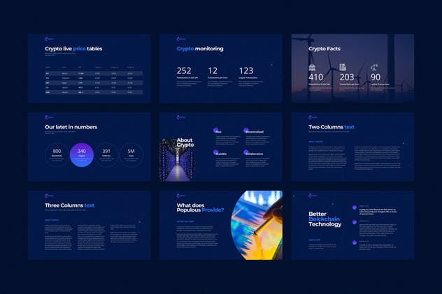 比特币加密货币投资金融PPT幻灯片演示模板 CRYPTO Powerpoint Template插图(4)