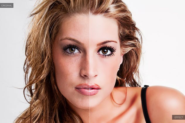 一键磨皮美颜滤镜PS动作v1 Skin Retouch Photoshop Actions Kit插图(3)