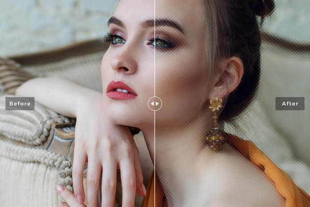 磨砂玻璃镜面效果照片后期处理PS动作 Glass Painting Photoshop Actions插图(1)