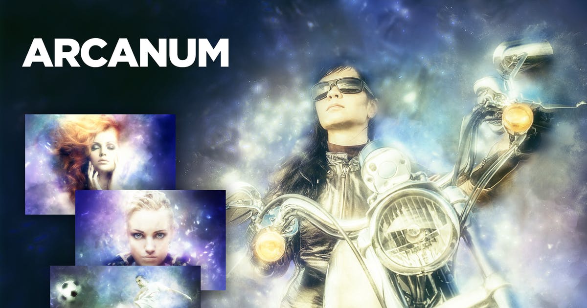 彩色烟雾火光粒子特效照片处理PS动作 Arcanum Photoshop Action CS3+插图