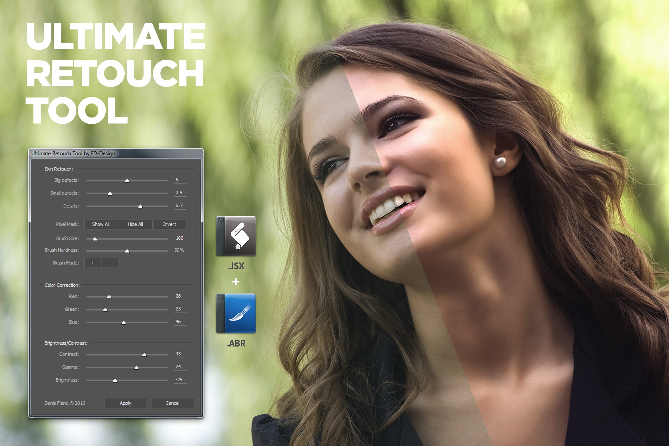 顶级人像照片美容工具PS笔刷/脚本 Ultimate Retouch Tool Photoshop Script CS3+插图