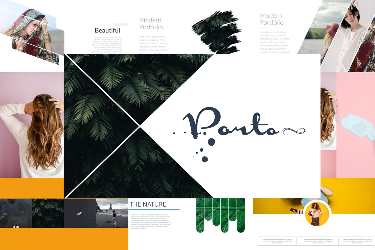 创意产品/摄影作品展览PPT幻灯片模板 PORTO – Portfolio Powerpoint Template插图