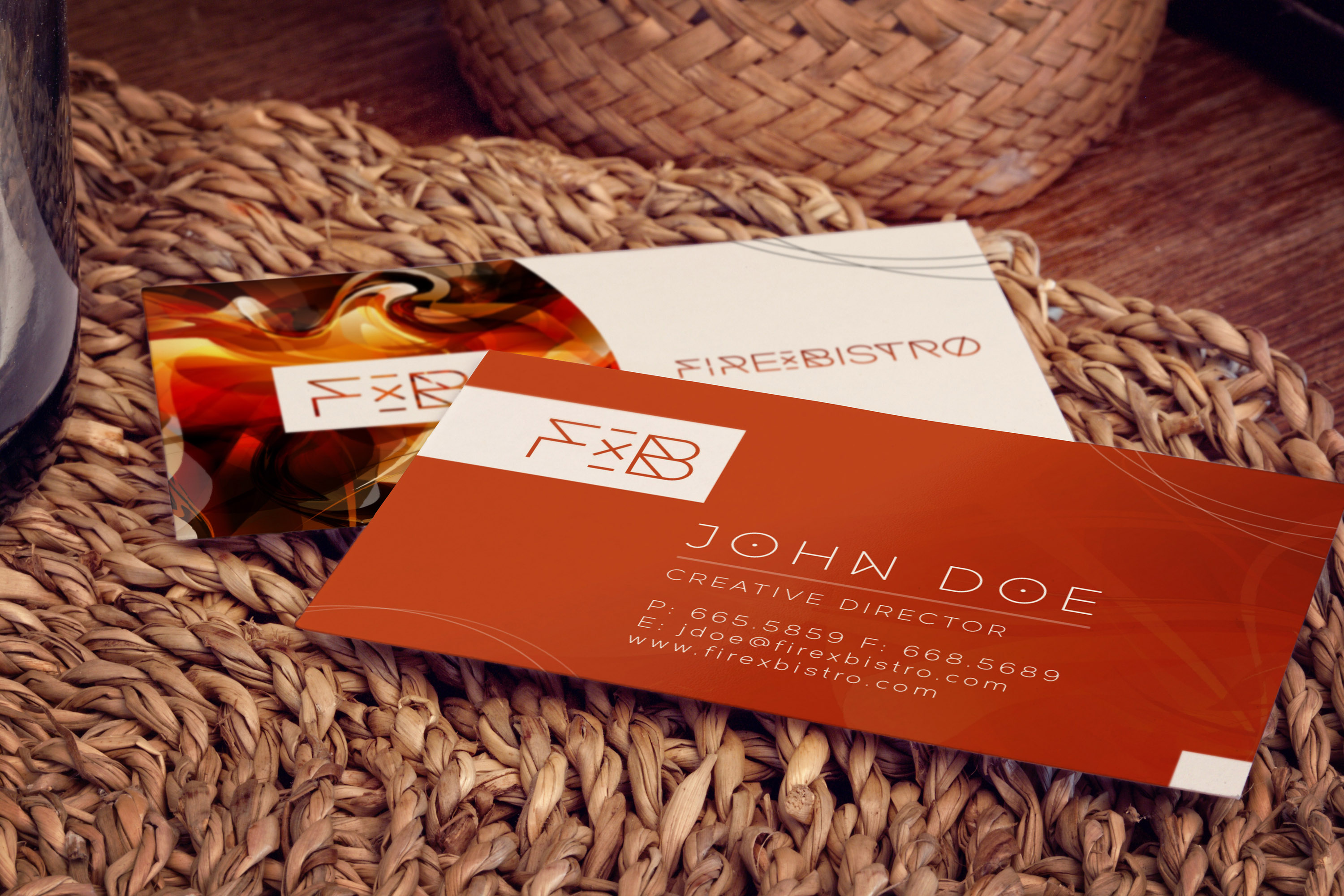 企业名片双面设计样机模板02 Business Cards Mockup 02插图