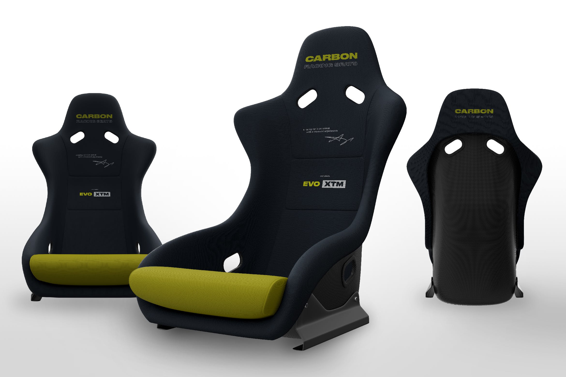 玻璃纤维赛车座椅工业设计图素材库精选 Fiberglass Racing Seat Mockups插图