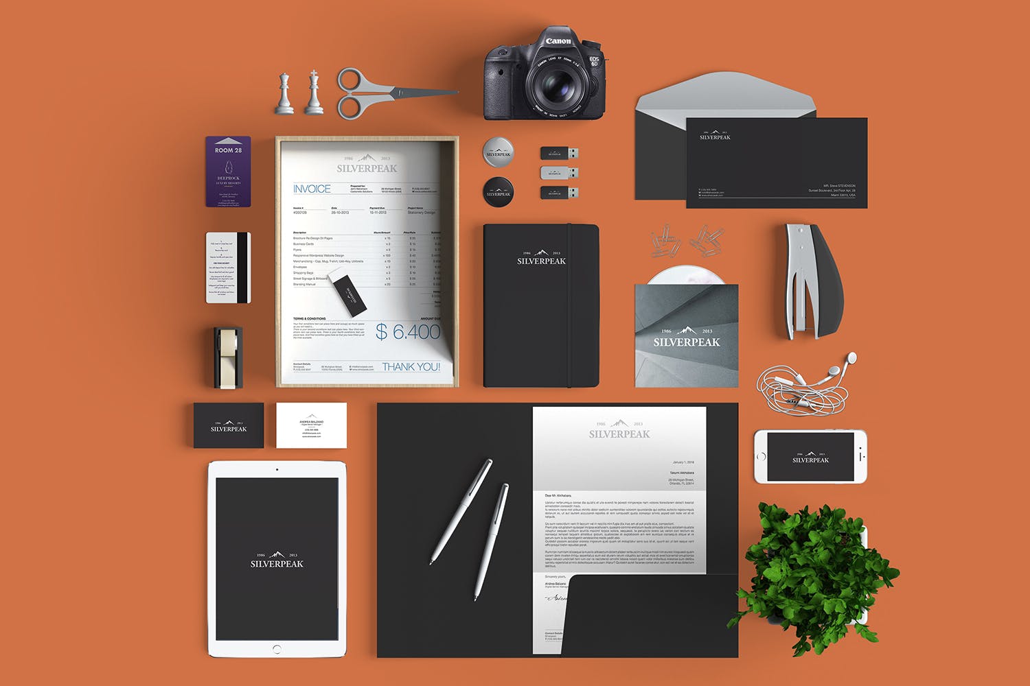 品牌VI标识设计企业办公文具素材库精选模板05 Brand Identity / Stationery Mockup 05插图(2)