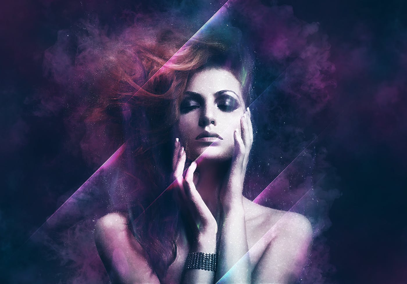 一款宇宙空间折叠特效PS动作工具 Ethereal Dream Photoshop Action CS4+插图(1)