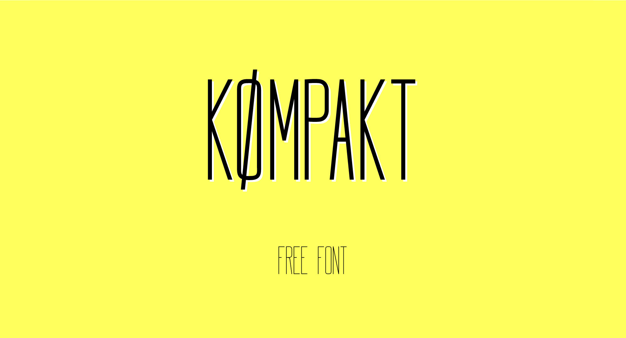 充满个性的全大写排版英文字体 Kompakt All Caps Typeface