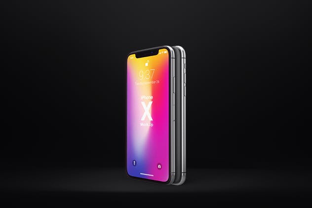 多角度iPhone X智能手机样机 Phone X Realistic Mock-Ups插图(2)
