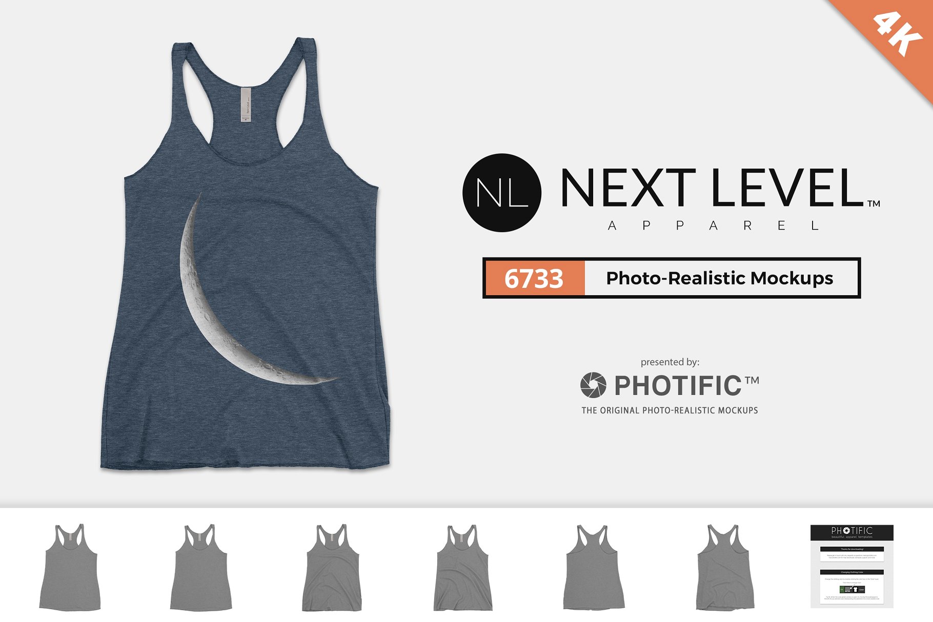 女士背心样机模板 Next Level 6733 Women#8217;s Tank-Top