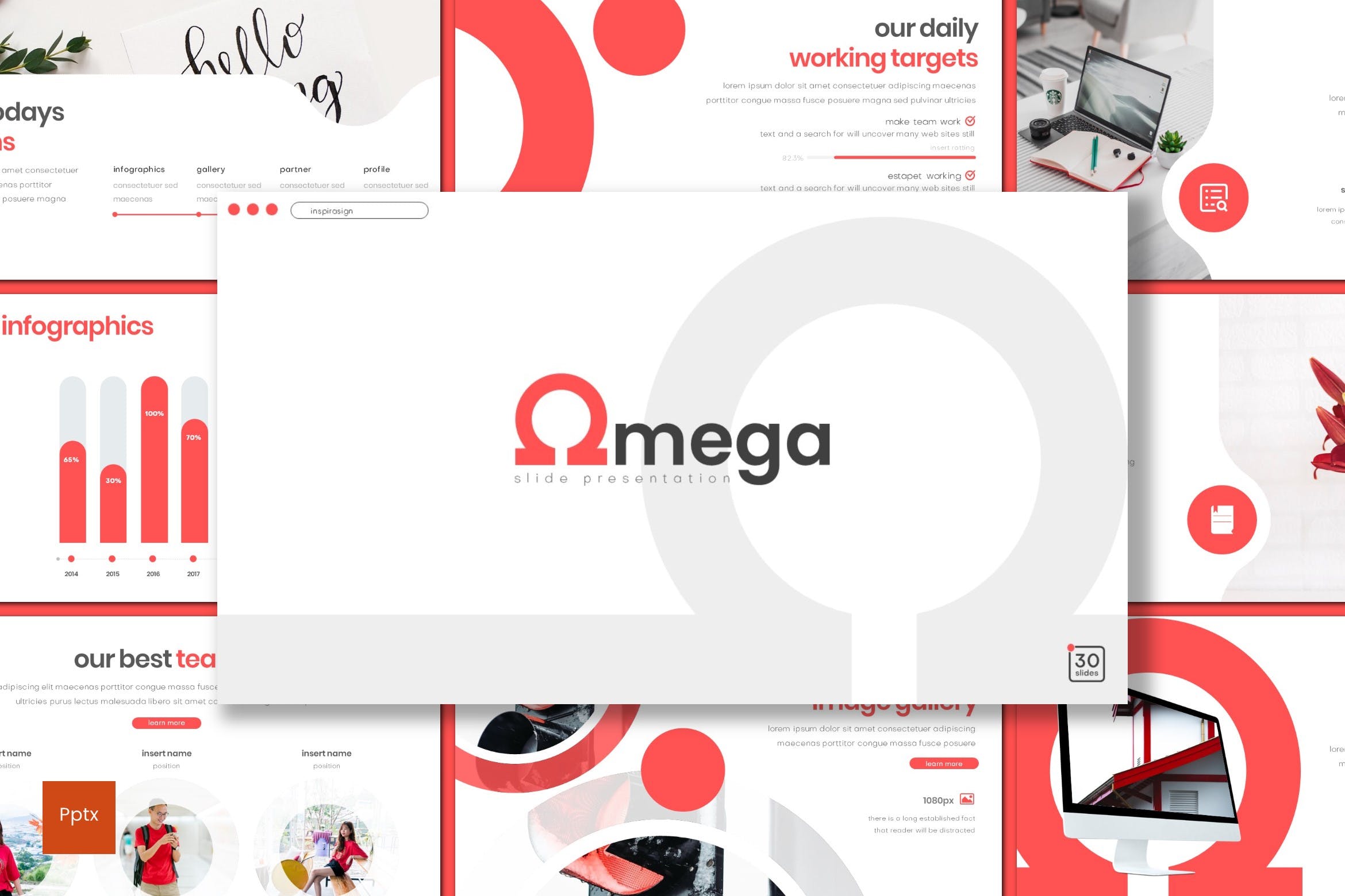 创业公司商业路演PPT幻灯片模板 Omega – Powerpoint Template插图
