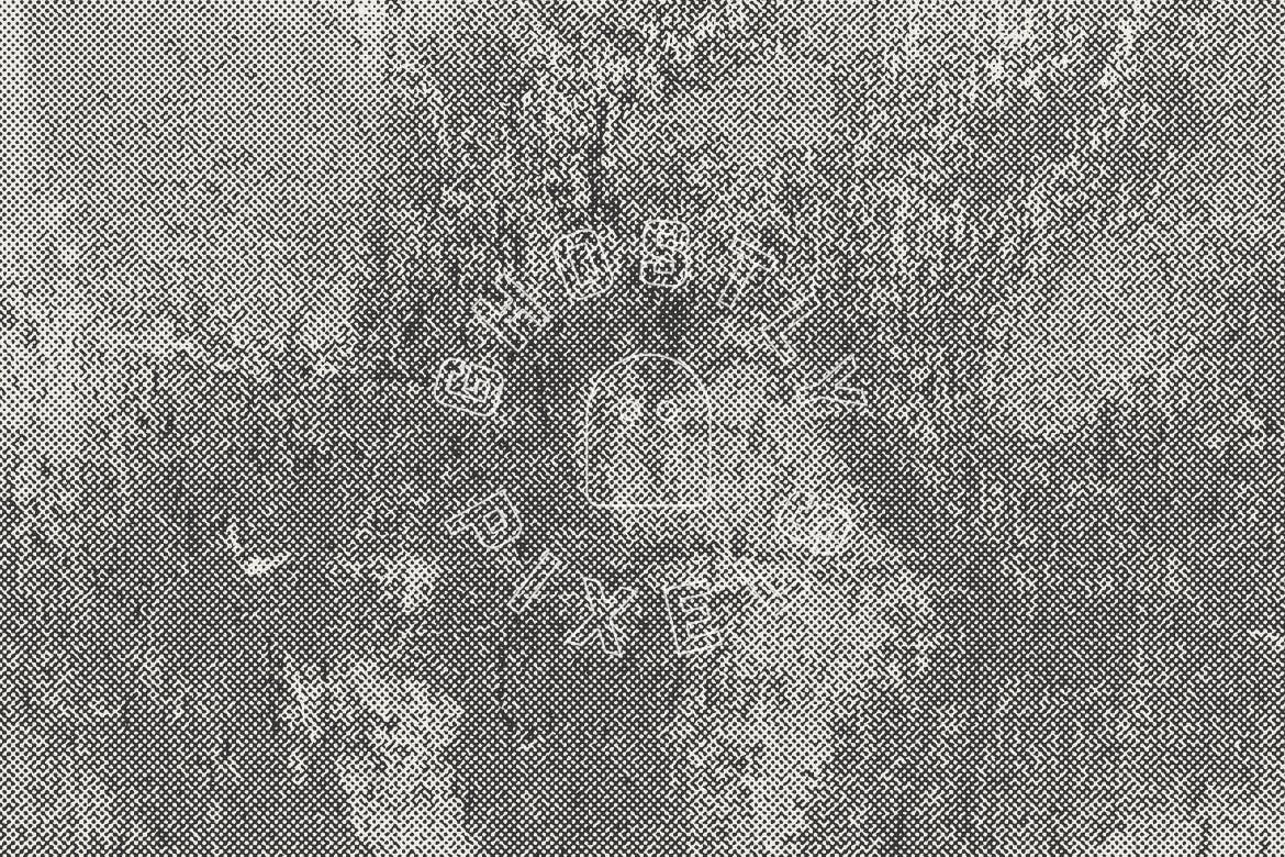 10张金属铁锈半色调纹理素材 Rusty Halftone Textures插图(4)