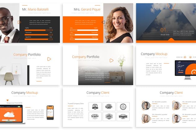 科技/金融/代理行业适用简约现代谷歌幻灯模板 Harpoon – Google Slides Presentation Template插图(2)