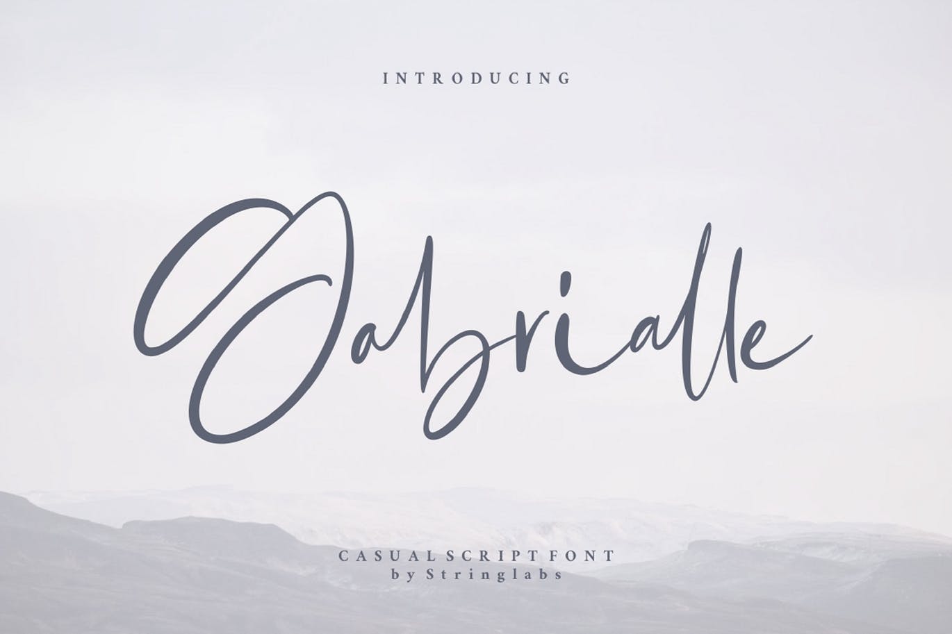 现代典雅英文连笔草书字体 Gabrialle – Casual Script Font插图