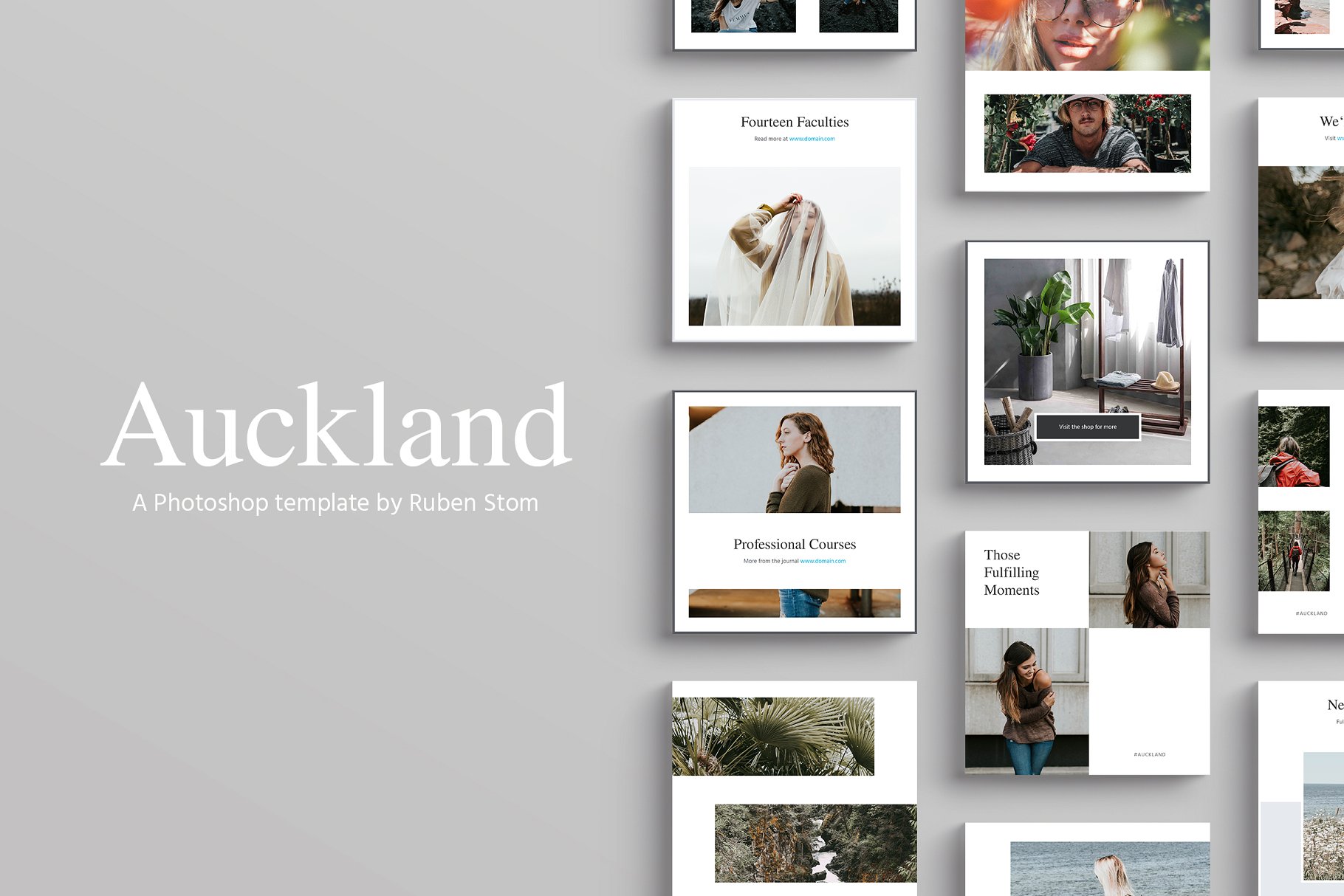 生活摄影社交媒体贴图模板素材库精选 Auckland Social Media Templates插图