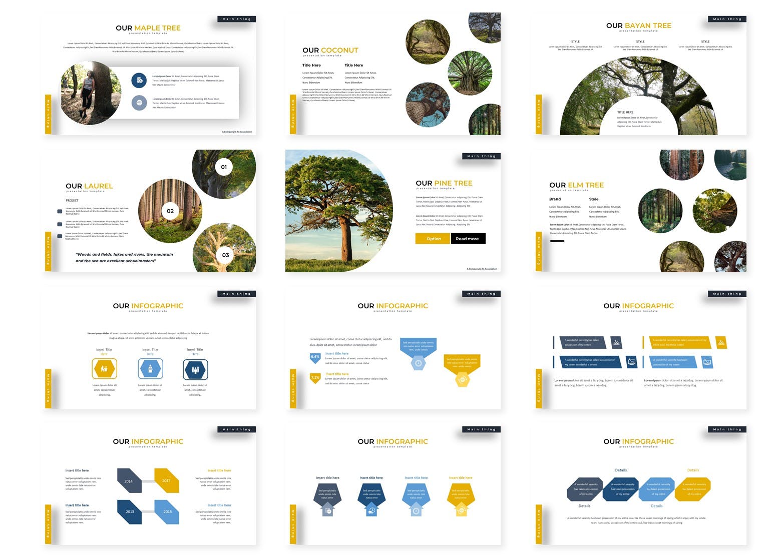 绿色大自然美丽风景主题谷歌幻灯片模板 Greenlife – Google Slides Template插图(2)