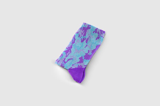 纯色提花棉袜套装样机 Socks Set Mockup插图(4)