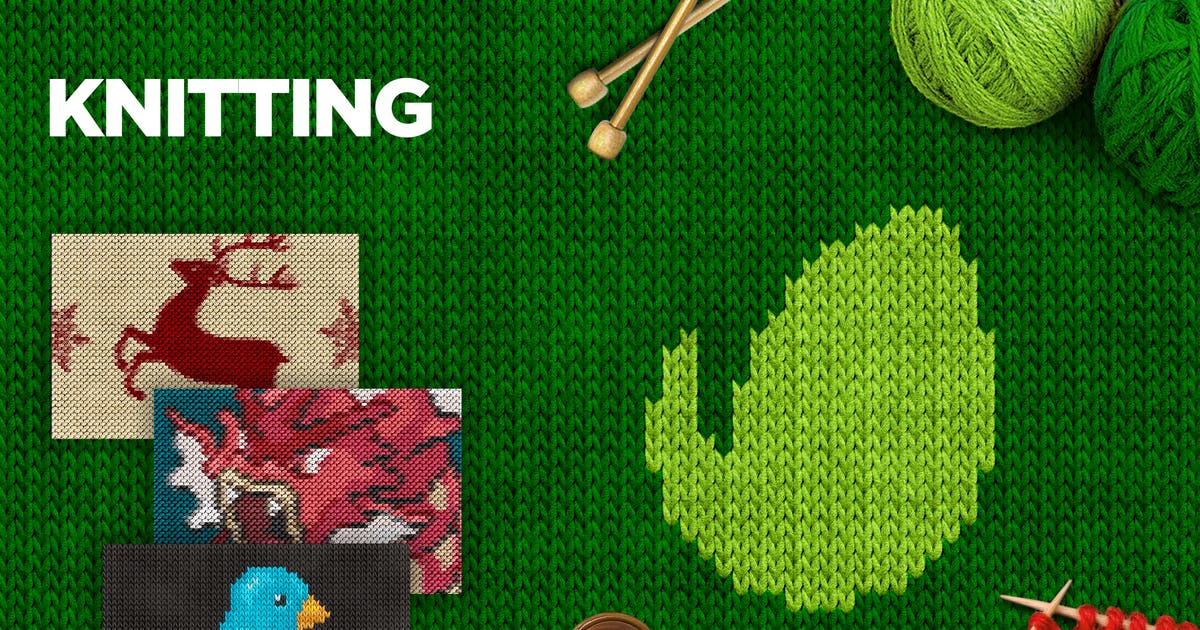 照片一键生成毛线针织毛衣画照片特效处理PS动作 Knitting Photoshop Action CS3+插图